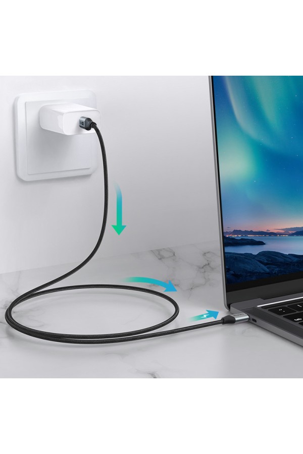 CABLETIME καλώδιο USB-C CMCM60W, 60W PD, 480Mbps, 1m, μαύρο