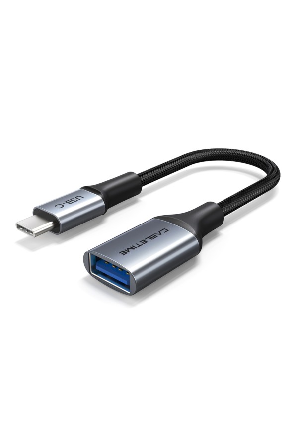CABLETIME καλώδιο USB-C σε USB CMAF3, 1.5A, 5Gbps, 0.15m, μαύρο