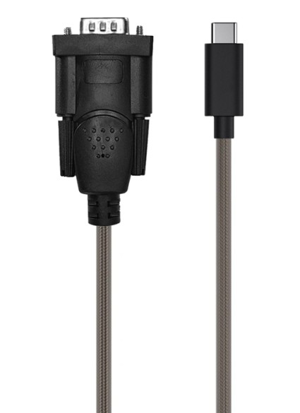 CABLETIME καλώδιο USB-C σε RS232 UCRS232, 28AWG, 1m, διάφανες-μαύρο