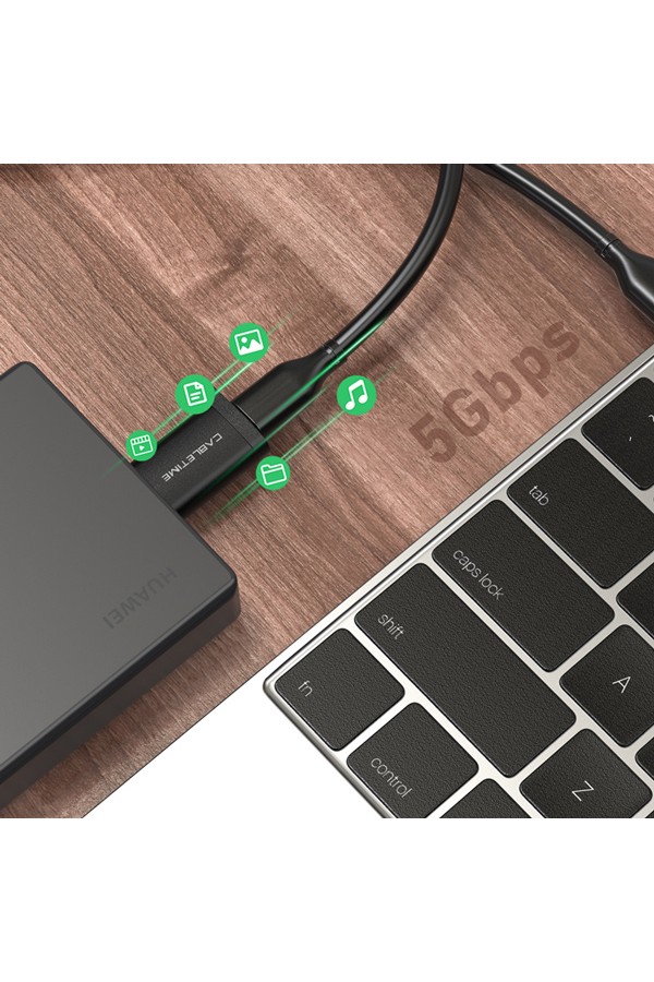 CABLETIME αντάπτορας USB-C σε USB CT-AMCF, 10.5W, 5Gbps, γκρι