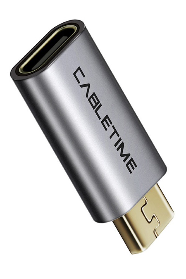 CABLETIME αντάπτορας micro USB σε USB-C CT-CFMCB, 480Mbps, γκρι