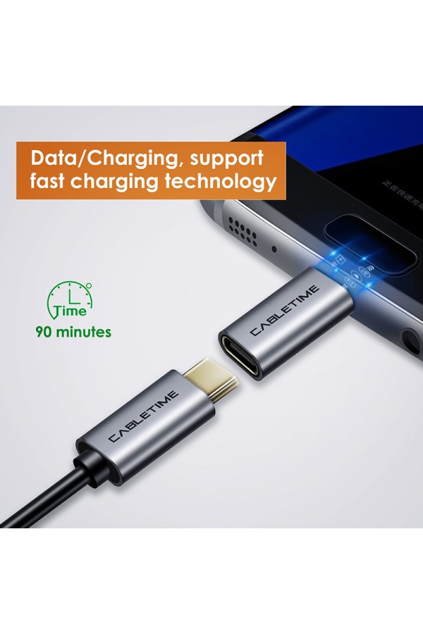 CABLETIME αντάπτορας micro USB σε USB-C CT-CFMCB, 480Mbps, γκρι