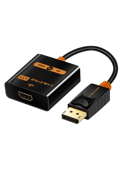 CABLETIME αντάπτορας DisplayPort σε HDMI CT-01G, Active, 4K/30Hz, μαύρος