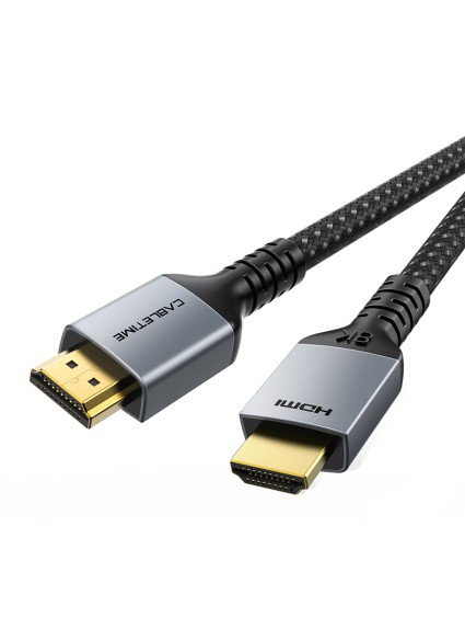 CABLETIME καλώδιο HDMI 2.1 CT-HM8K, 8K/60Hz, 48Gbps, 28AWG, 2m, μαύρο