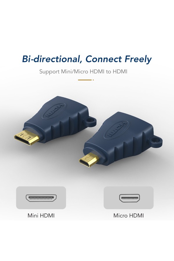 CABLETIME αντάπτορας micro HDMI σε HDMI HA16R, 4K/60Hz, μπλε