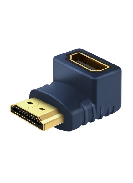 CABLETIME αντάπτορας HDMI HA11, γωνιακός, 4K/60Hz, μπλε