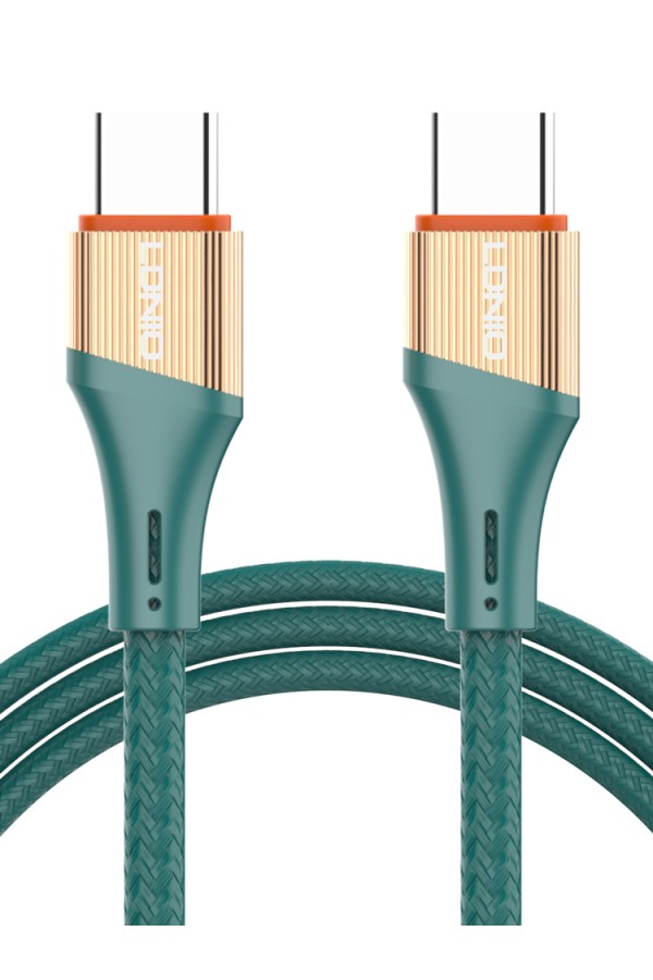 LDNIO καλώδιο USB-C σε USB-C LC631C, 65W PD, 1m, πράσινο