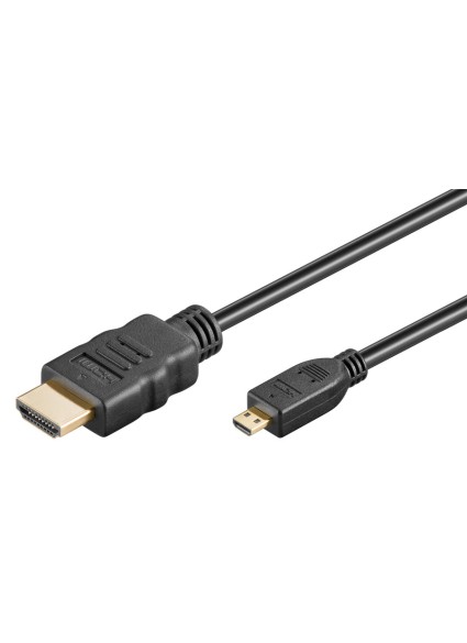 GOOBAY καλώδιο micro HDMI σε HDMI 53786 με Ethernet, 4K/60Hz, 3m, μαύρο