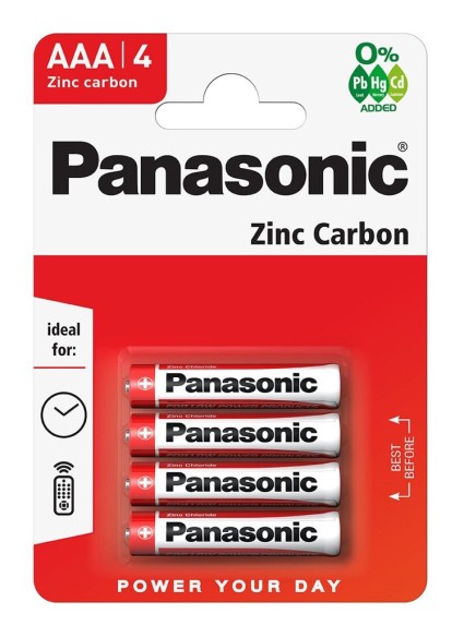 PANASONIC μπαταρίες Zinc Carbon, AAA/R03, 1.5V, 4τμχ