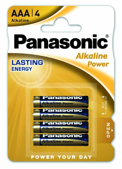 PANASONIC αλκαλικές μπαταρίες Alkaline Power, AAA/LR03, 1.5V, 4τμχ