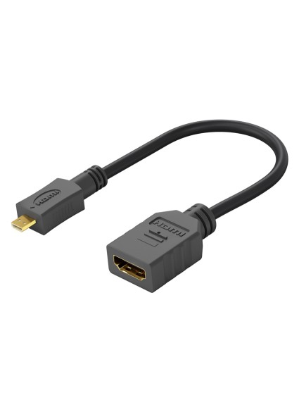 GOOBAY καλώδιο micro HDMI σε HDMI 58683, 4K/60Hz, 0.15m, μαύρο