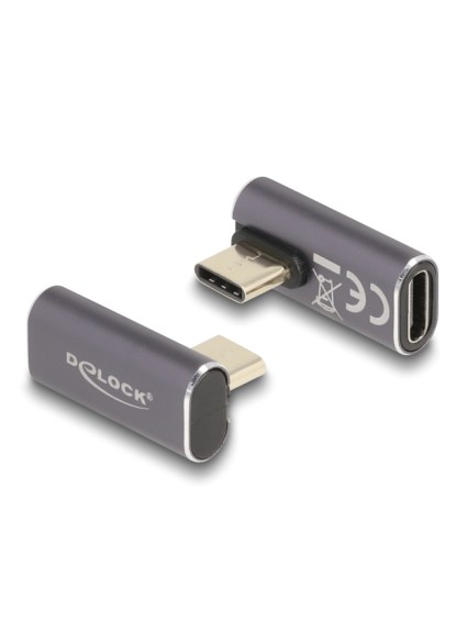 DELOCK αντάπτορας USB-C 60048, αρσενικό σε θηλυκό, 100W, 40Gbps, γκρι