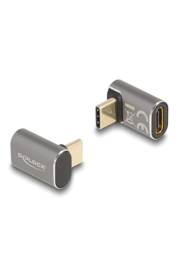 DELOCK αντάπτορας USB-C 60054, αρσενικό σε θηλυκό, 100W, 40Gbps, γκρι