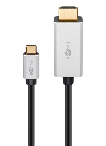 GOOBAY καλώδιο USB-C σε HDMI 60174, HDR, 8K, 4K/120Hz, 2m, μαύρο