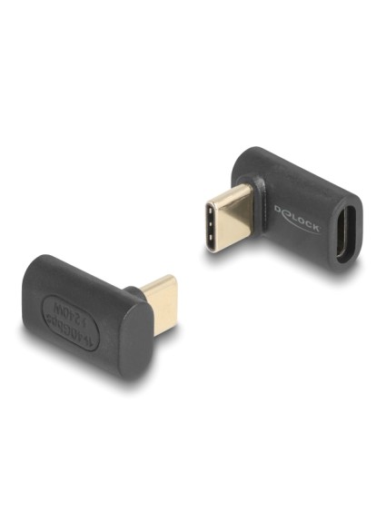 DELOCK αντάπτορας USB-C 60246, αρσενικό σε θηλυκό, 240W, 40Gbps, μαύρος