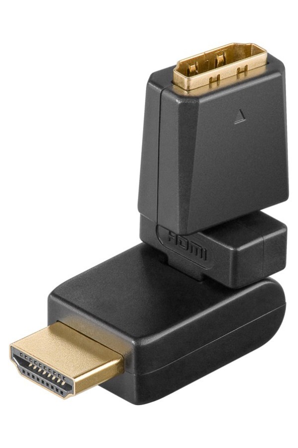 GOOBAY αντάπτορας HDMI 60757, 360° περιστρεφόμενος, 4K/60Hz, μαύρος