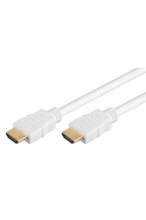 GOOBAY καλώδιο HDMI 2.0 61017 με Ethernet, 4K/60Hz, 18 Gbps, 0.5m, λευκό