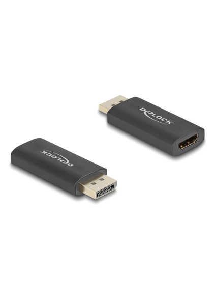 DELOCK αντάπτορας DisplayPort σε HDMI 61055, 8K/60Hz HDR, Active, μαύρος