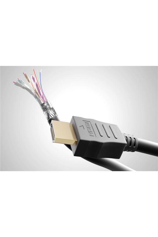 GOOBAY καλώδιο HDMI 2.0 61149 με Ethernet, 4K/60Hz, 18 Gbps, 0.5m, μαύρο