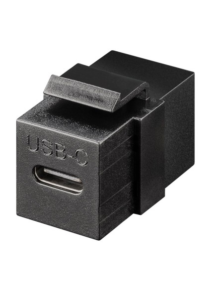 GOOBAY keystone module USB-C 3.2 Gen 2 61261, θηλυκό σε θηλυκό, μαύρο