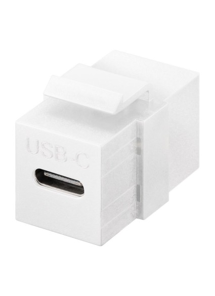 GOOBAY keystone module USB-C 3.2 Gen 2 61262, θηλυκό σε θηλυκό, λευκό