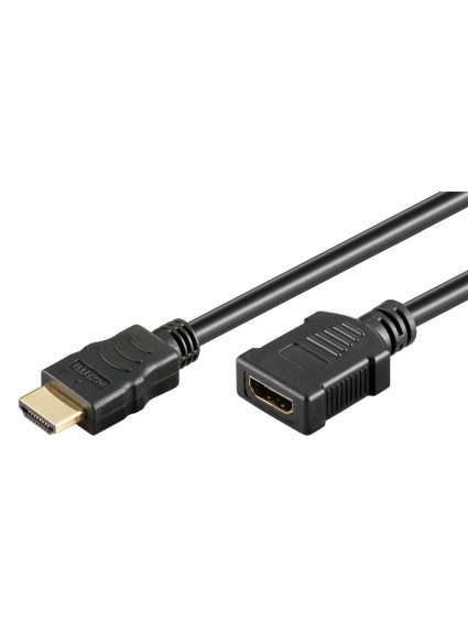 GOOBAY καλώδιο προέκτασης HDMI 61309 Ethernet, 4K/60Hz 18Gbps, 2m, μαύρο