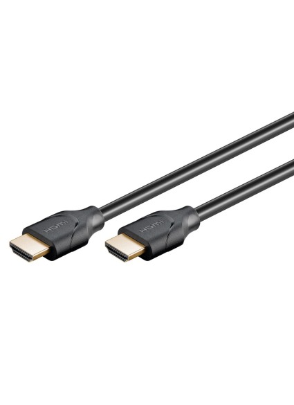 GOOBAY καλώδιο HDMI 2.1 61637, Ethernet ARC 8K/60Hz 48 Gbps, 0.5m, μαύρο