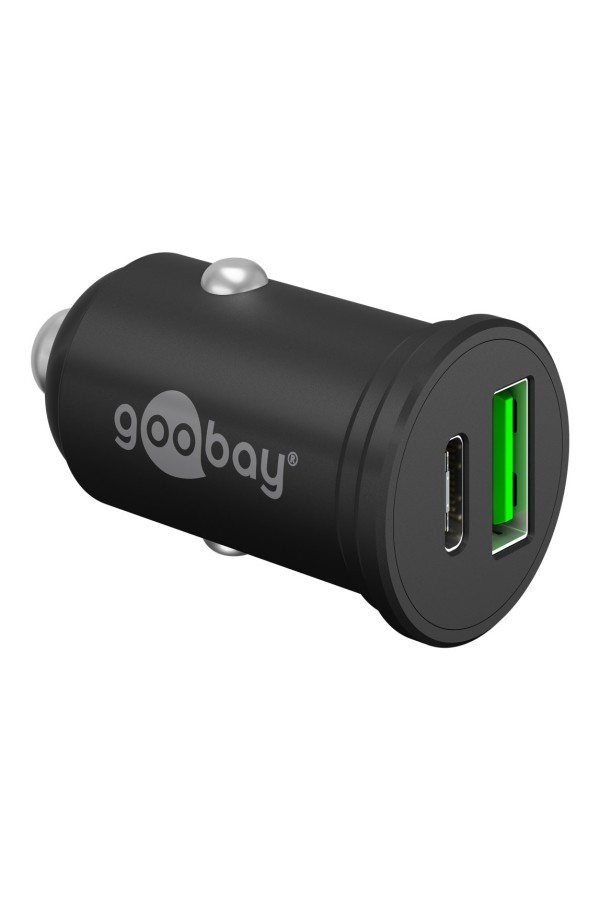 GOOBAY φορτιστής αυτοκινήτου 61739, USB & USB-C PD, 45W, μαύρος