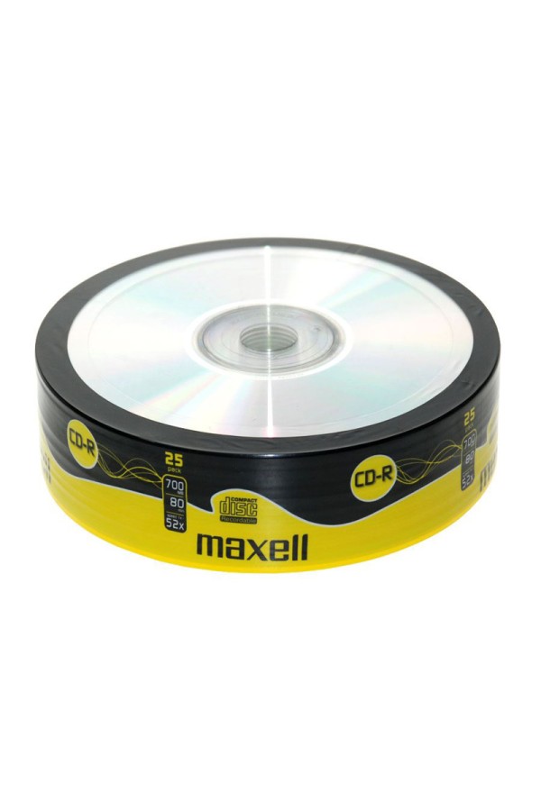 MAXELL CD-R 624035-40, 700ΜΒ, 80min, 52x speed, spindle pack 25τμχ