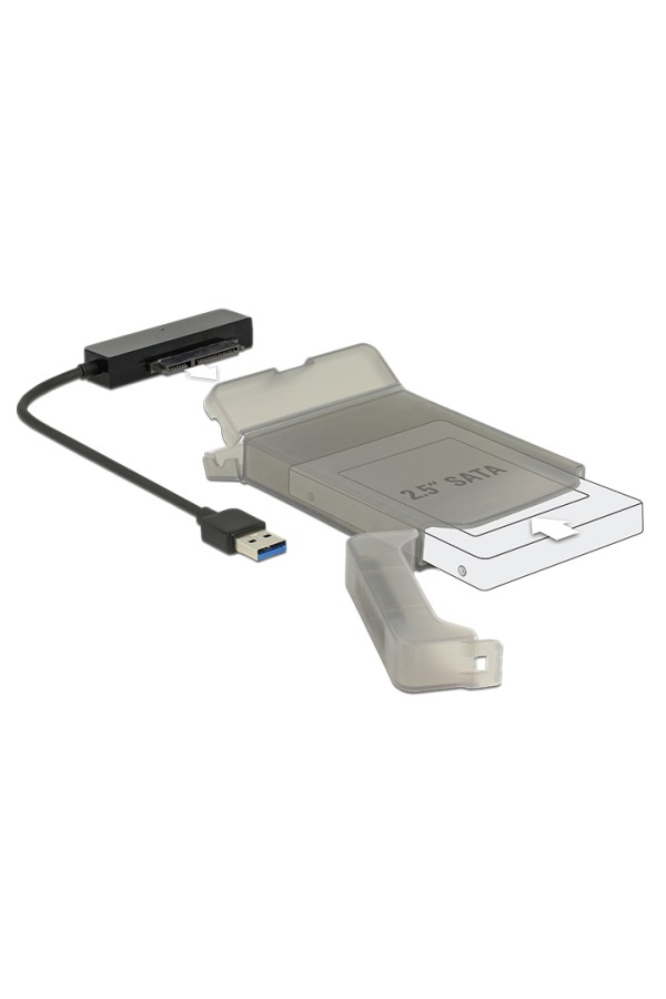 DELOCK αντάπτορας USB σε SATA 62742 με θήκη για 2.5