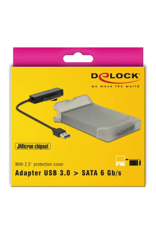 DELOCK αντάπτορας USB σε SATA 62742 με θήκη για 2.5