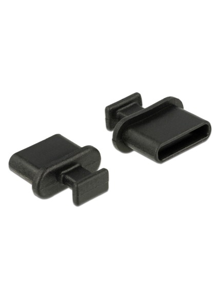 DELOCK κάλυμμα προστασίας για θύρα USB-C 64013 με λαβή, μαύρο, 10τμχ