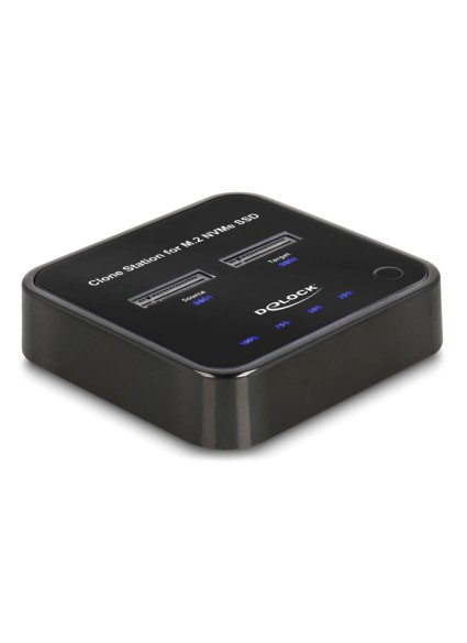 DELOCK docking station 64177, clone function, 2x M.2 NVMe 10 Gbps, μαύρο