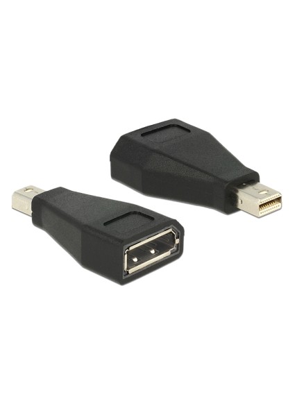 DELOCK αντάπτορας mini DisplayPort σε DisplayPort 65238, 4K/60Hz, μαύρος