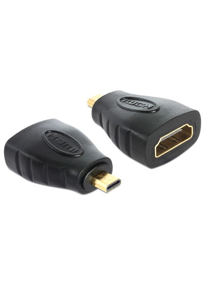 DELOCK αντάπτορας micro HDMI σε HDMI 65242 με Ethernet, μαύρος