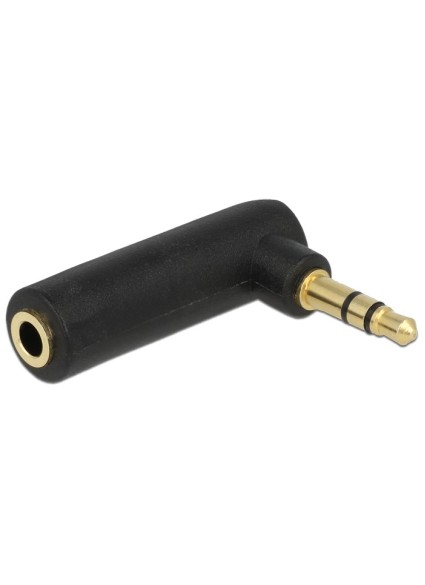 DELOCK αντάπτορας 3.5mm αρσενικό σε 3.5mm θηλυκό 65364, 3pin, γωνιακός