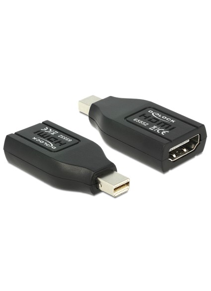 DELOCK αντάπτορας mini DisplayPort σε HDMI 65552, 1080p, μαύρος