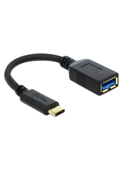 DELOCK καλώδιο USB-C σε USB 65634, USB3.1, Gen 1, 3A, 5Gbps, 15cm, μαύρο