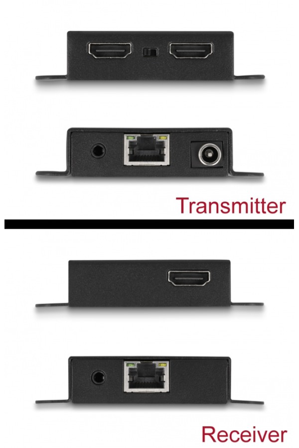 DELOCK HDMI video extender 65832, Cat.6 έως 70m, Power Over Cable, 4K