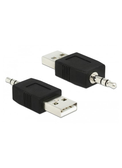 DELOCK Αντάπτορας USB 2.0 σε Stereo Jack 3.5mm 66069, μαύρο