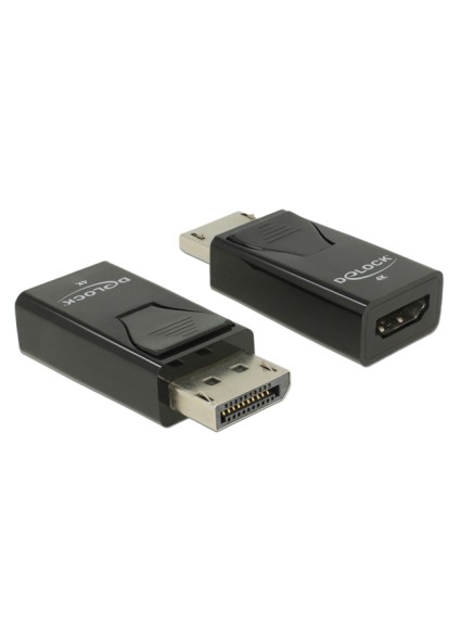 DELOCK αντάπτορας DisplayPort σε HDMI 66234, 4K/30Hz, Passive, μαύρος