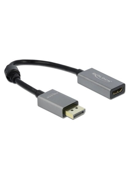 DELOCK αντάπτορας DisplayPort 1.4 σε HDMI 66436, 4K/60Hz, active, γκρι