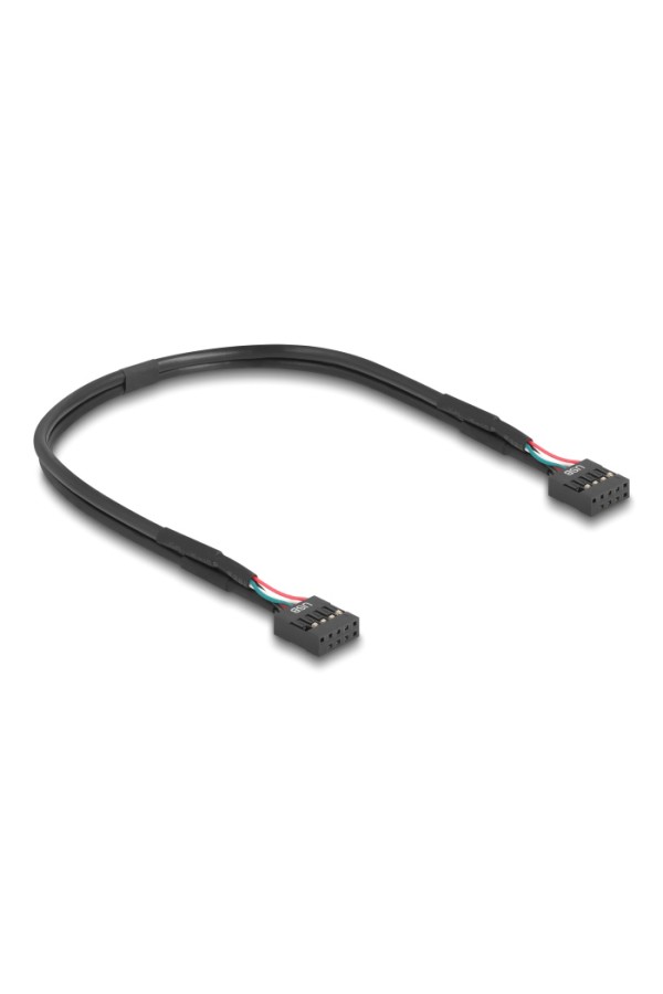 DELOCK αντάπτορας USB 2.0 Pin σε 2x USB Type-E Key A 67176 με USB pin καλώδιο