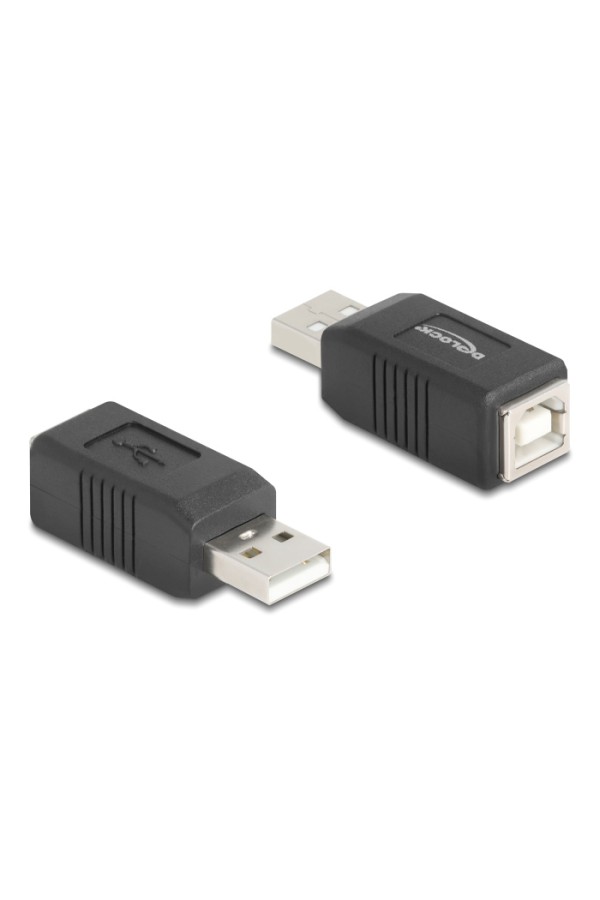 DELOCK αντάπτορας USB σε USB Type B 67202, 480Mbps, μαύρος