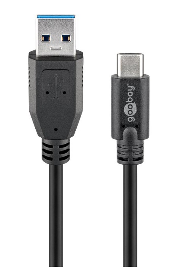 GOOBAY καλώδιο USB σε USB-C 67890, 15W, 5Gbps, 1m, μαύρο
