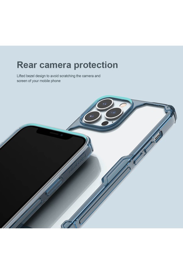NILLKIN θήκη Nature Pro για Apple iPhone 14 Pro Max, μπλε & διάφανη