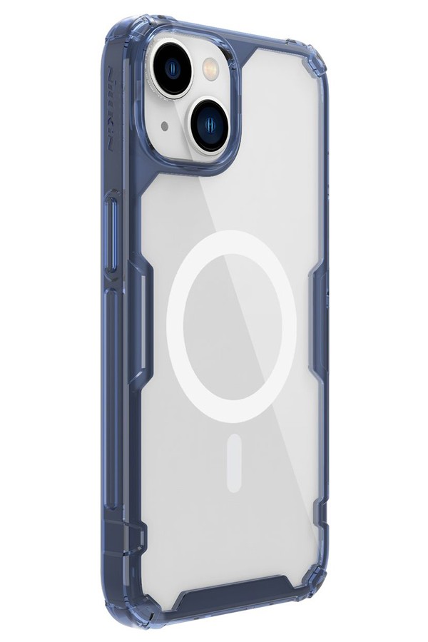 NILLKIN θήκη Nature Pro Magnetic για iPhone 14, μπλε & διάφανη
