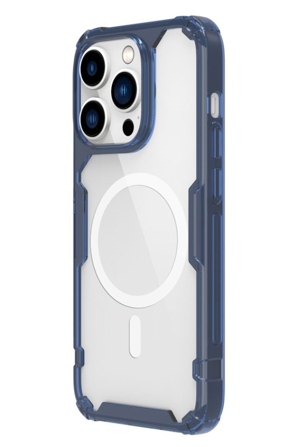 NILLKIN θήκη Nature Pro Magnetic για iPhone 14 Pro, μπλε & διάφανη