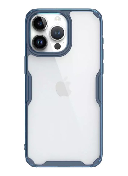 NILLKIN θήκη Nature Pro για iPhone 15 Pro Max, διάφανη-μπλε