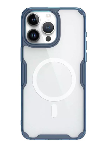 NILLKIN θήκη Nature Pro Magnetic για iPhone 15 Pro, διάφανη-μπλε